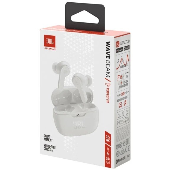 Bluetooth-гарнитура JBL Wave Beam White (JBLWBEAMWHT)