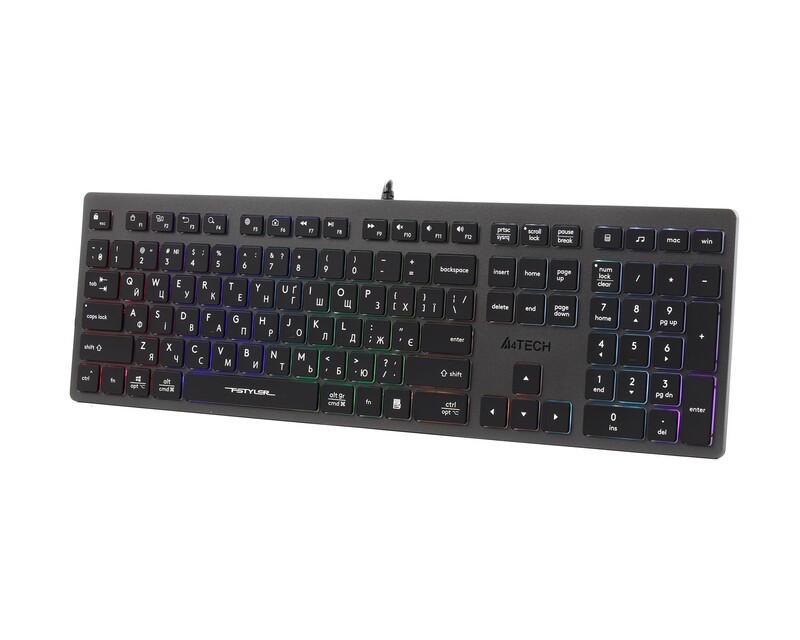 Клавиатура A4Tech Fstyler FX60H Grey Neon Backlit
