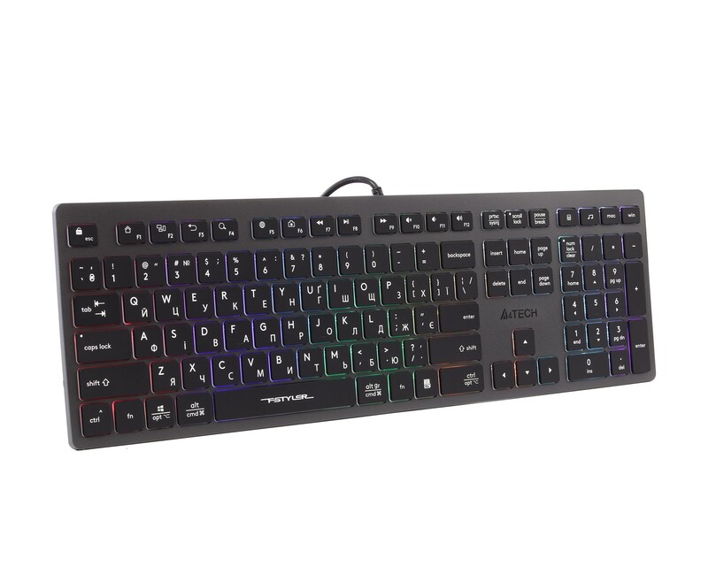 Клавиатура A4Tech Fstyler FX60H Grey Neon Backlit