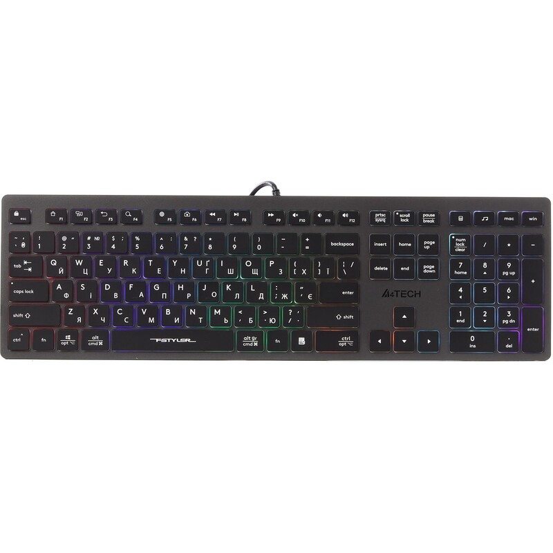 Клавиатура A4Tech Fstyler FX60H Grey Neon Backlit