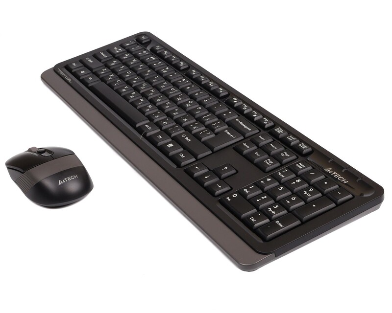 Комплект (клавиатура, мышь) беспроводной A4Tech FG1010S Black/Grey
