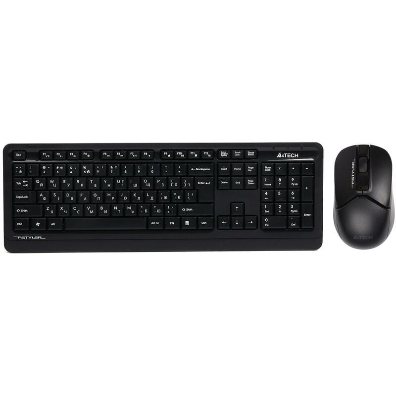 Комплект (клавіатура, миша) бездротовий A4Tech FG1012S Black/Grey