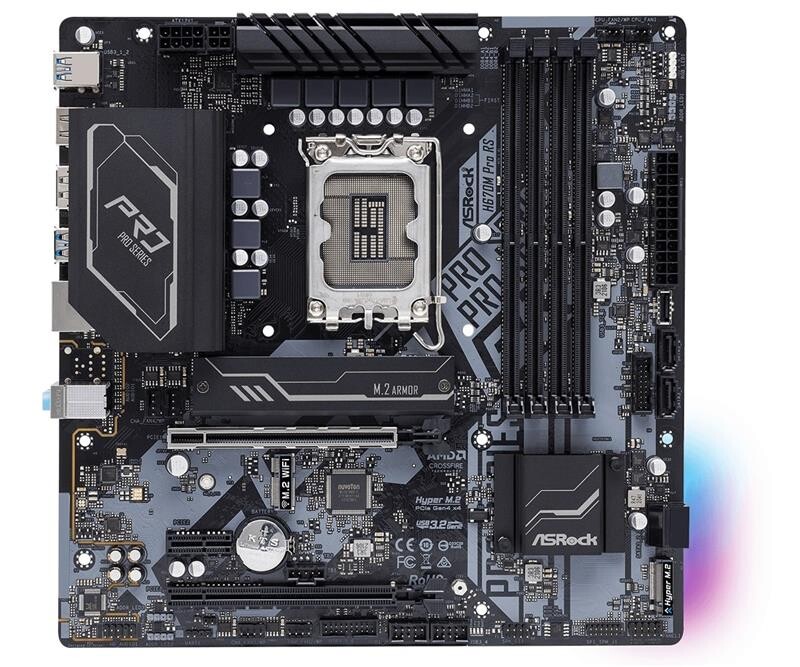 Материнська плата ASRock H670M Pro RS Socket 1700