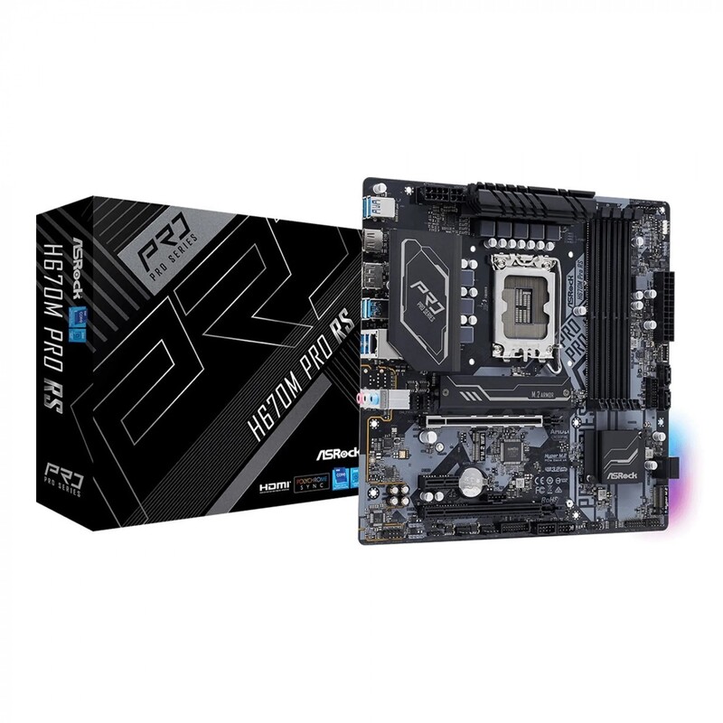 Материнська плата ASRock H670M Pro RS Socket 1700