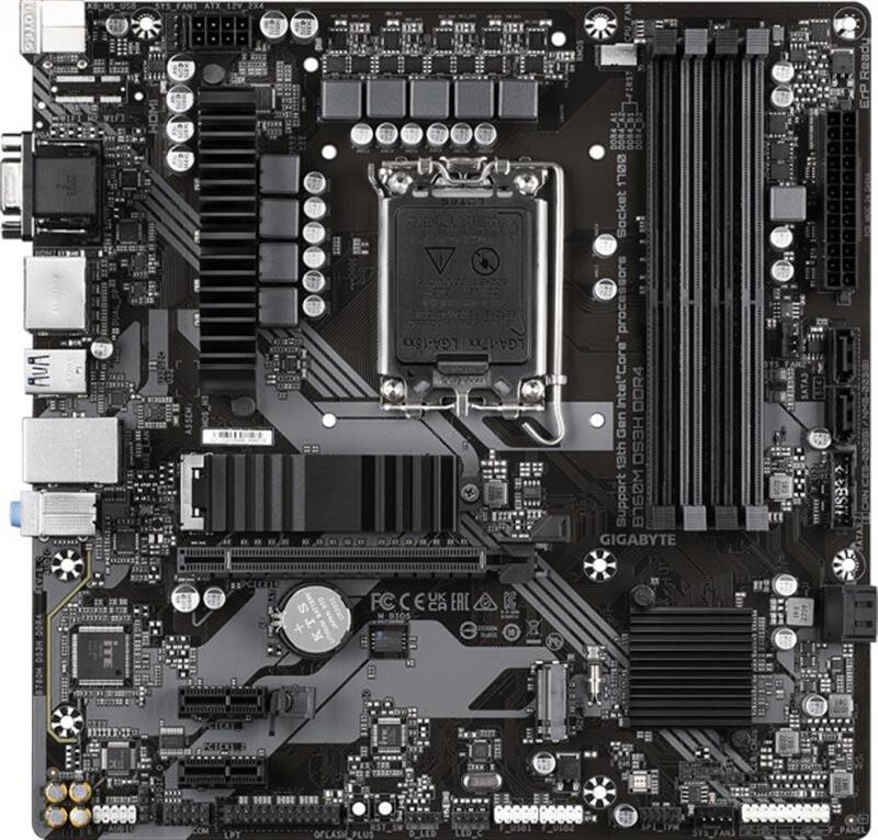 Материнская плата Gigabyte B760M DS3H DDR4 Socket 1700