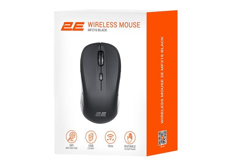 Мышь беспроводная 2E MF216 WL Black (2E-MF216WB)