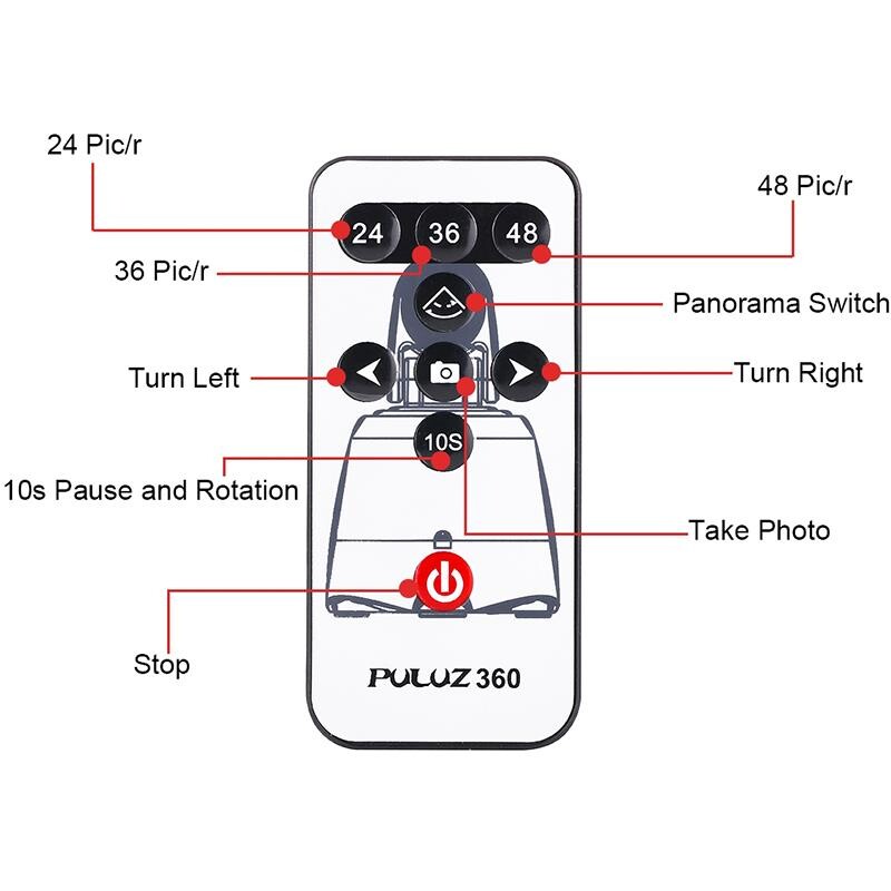 Головка для панорамної зйомки Puluz PU360R, червоний (PU360R)