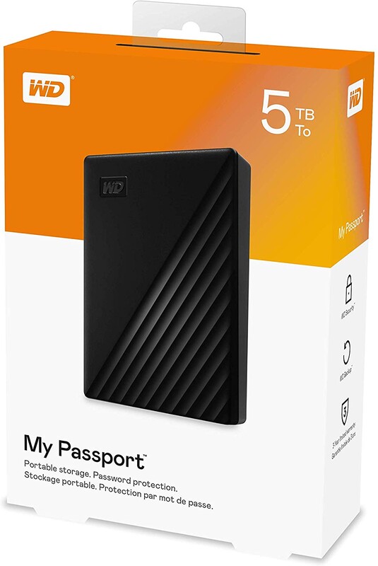 Зовнішній жорсткий диск 2.5" USB 5.0TB WD My Passport Black (WDBPKJ0050BBK-WESN)