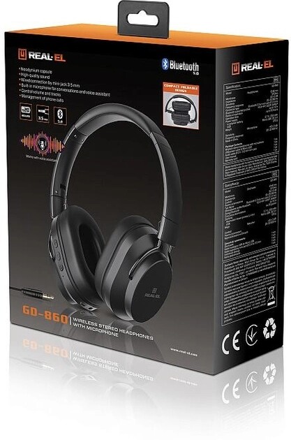 Bluetooth-гарнитура REAL-EL GD-860 Black