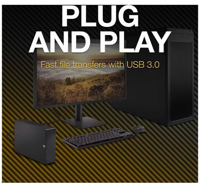 Зовнішній жорсткий диск 3.5" USB 10.0TB Seagate Expansion Desktop Black (STKP10000400)