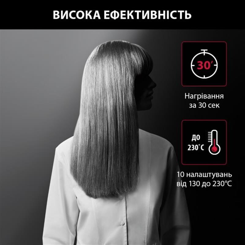 Утюжок (выпрямитель) для волос Rowenta x Karl Lagerfeld Optiliss SF323LF0