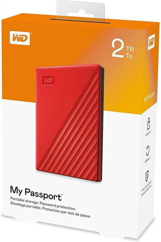 Внешний жесткий диск 2.5" USB 2.0TB WD My Passport Red (WDBYVG0020BRD-WESN)