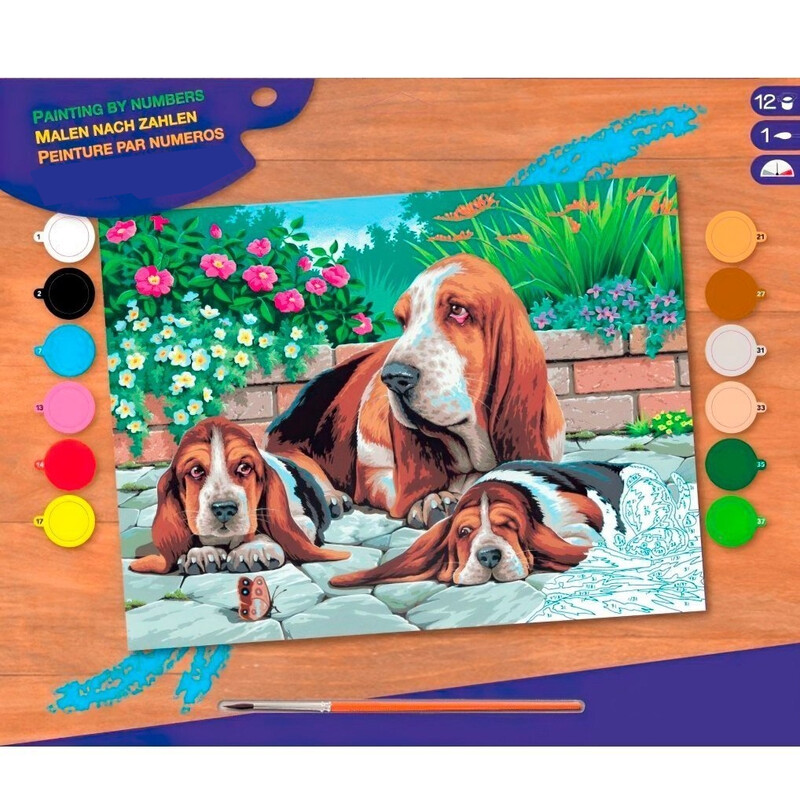 Набір для творчості Sequin Art Painting by numbers Senior Гончаки Бассет (SA0044)