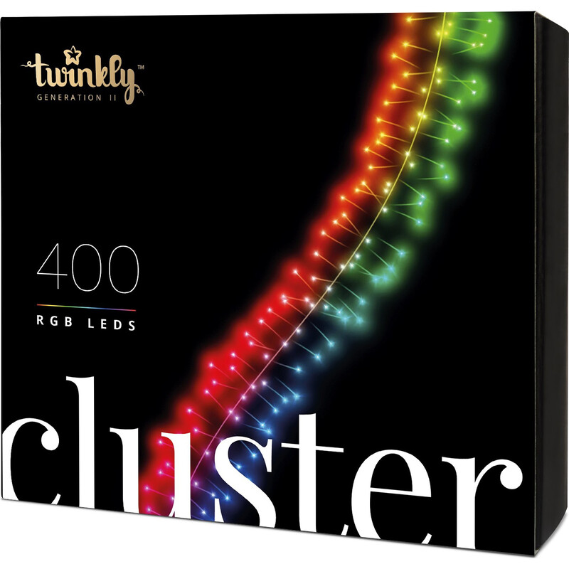 Smart LED гирлянда Twinkly Cluster RGB Gen II (TWC400STP-BEU) 400LED, 6м, BT+WiFi