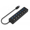 Фото - USB-хаб Gembird 7 ports Black (UHB-U3P7P-01) з вимикачами | click.ua