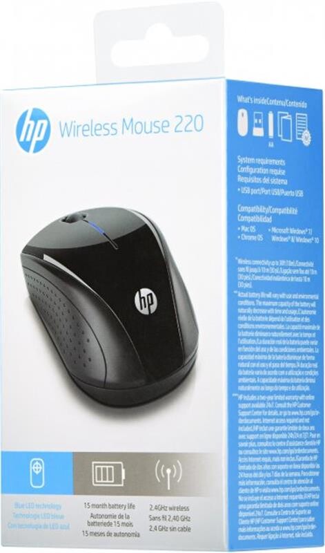 Мышь беспроводная HP 220 Wireless Black (3FV66AA)