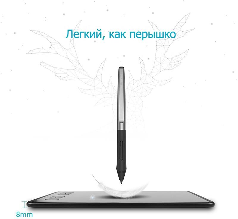 Графический планшет Huion H640P + перчатка