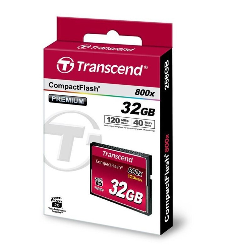 Карта памяти CompactFlash  32GB Transcend 800x (TS32GCF800)