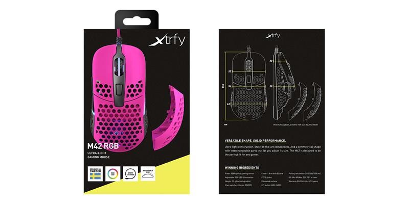 Миша Xtrfy M42 RGB Pink (XG-M42-RGB-PINK)