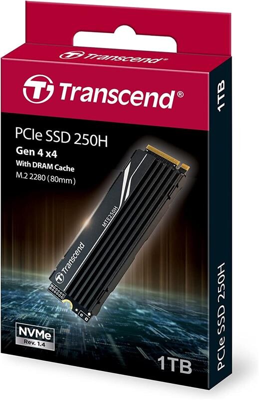 Накопитель SSD 1TB Transcend MTE250H M.2 2280 PCIe 4.0 x4 3D TLC (TS1TMTE250H)