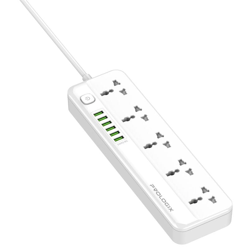 Фильтр питания ProLogix Premium (PR-SC5614W) 2.5 кВт, 5 розеток, 6 USB AUTO ID, 2 м,  белый