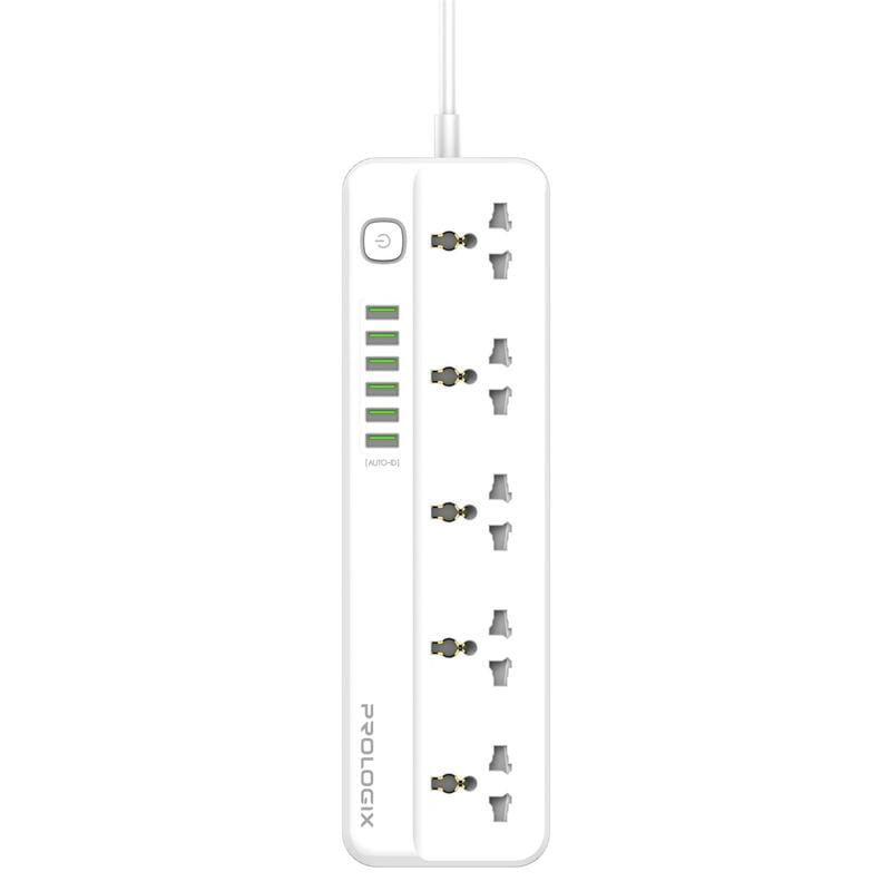 Фильтр питания ProLogix Premium (PR-SC5614W) 2.5 кВт, 5 розеток, 6 USB AUTO ID, 2 м,  белый