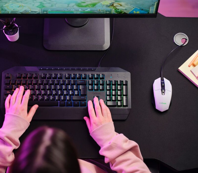 Миша Trust GXT 109 Felox RGB White (25066)