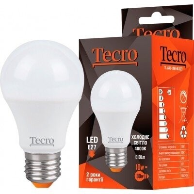 Лампа світлодіодна Tecro 10W E27 4000K (TL-A60-10W-4K-E27)