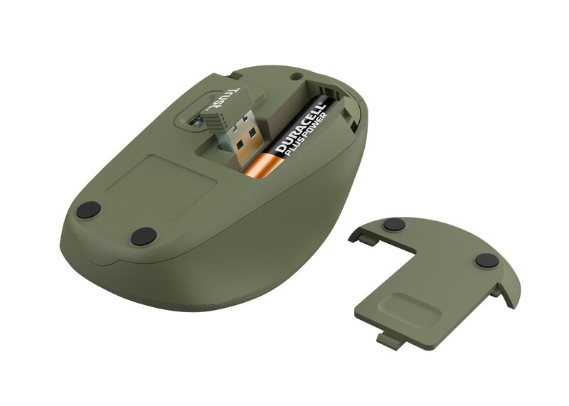 Мышь беспроводная Trust Yvi+ Silent Eco Green (24552)