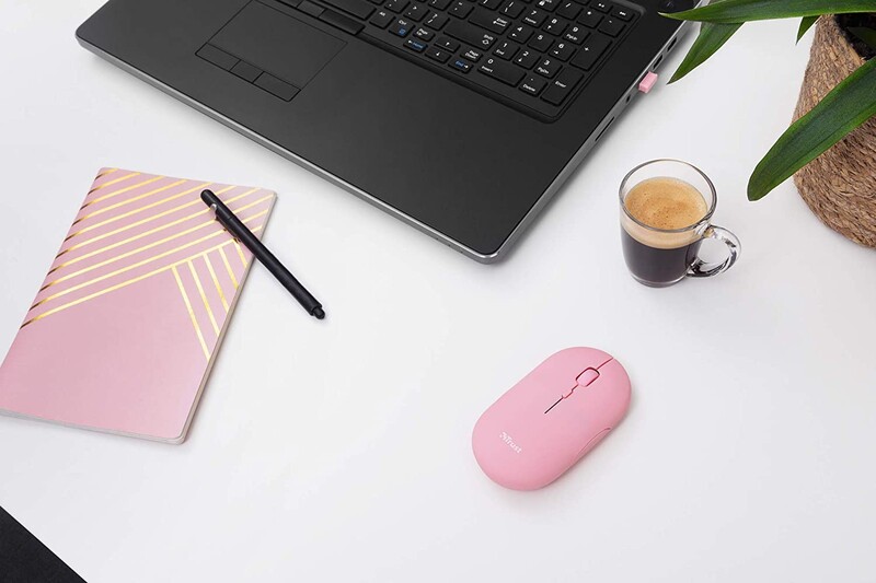Миша бездротова Trust Puck Rechargeable Ultra-Thin BT WL Silent Pink (24125)