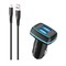 Фото - Автомобільний зарядний пристрій SkyDolphin SZ18L (2USB, 3.4A) Black (AZP-000099) + кабель Lightning | click.ua