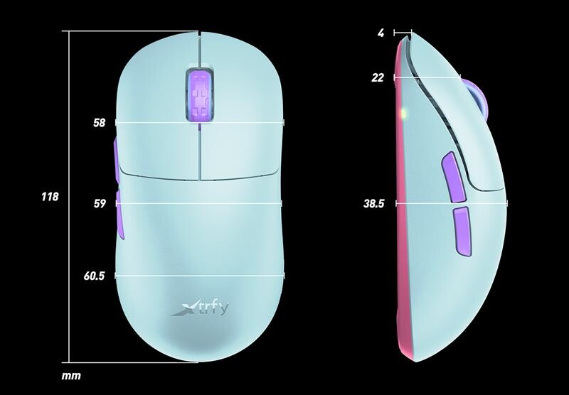 Миша бездротова Xtrfy M8 Wireless Frosty Mint (M8W-RGB-MINT)