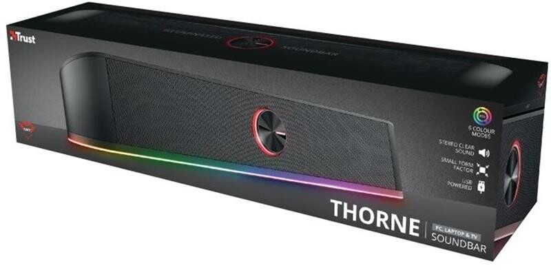 Акустична система (саундбар) Trust GXT 619 Thorne RGB Illuminated Black (24007)