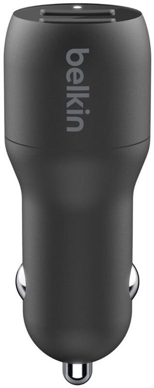 Автомобільний зарядний пристрій Belkin Car Charger Dual USB 24W + Lightning 1 м Black (CCD001BT1MBK)