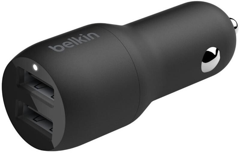Автомобільний зарядний пристрій Belkin Car Charger Dual USB 24W + Lightning 1 м Black (CCD001BT1MBK)