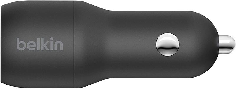Автомобильное зарядное устройство Belkin Car Charger Dual USB 24W + Type-C 1 м Black (CCE001BT1MBK)