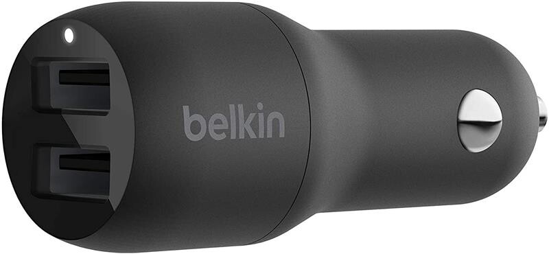 Автомобильное зарядное устройство Belkin Car Charger Dual USB 24W + Type-C 1 м Black (CCE001BT1MBK)