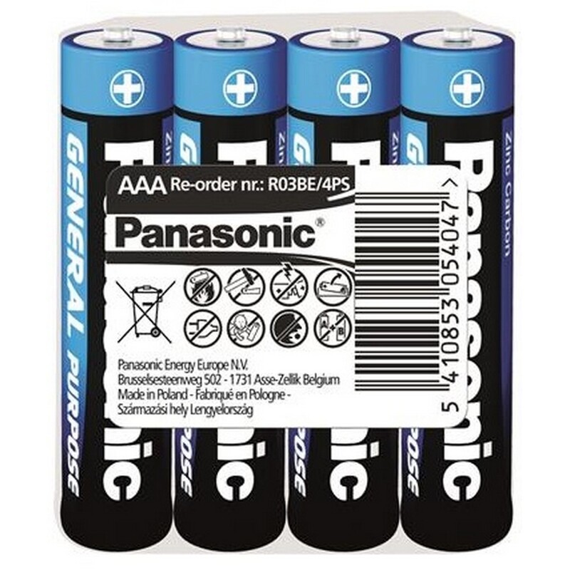 Батарейка Panasonic General Purpose R3 AAA/LR03 Tray 4 шт