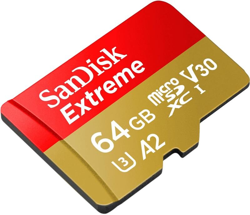 Карта пам`ятi MicroSDXC 64GB C10 UHS-I SanDisk Extreme V30 U3 R170/W80MB/s (SDSQXAH-064G-GN6MN)