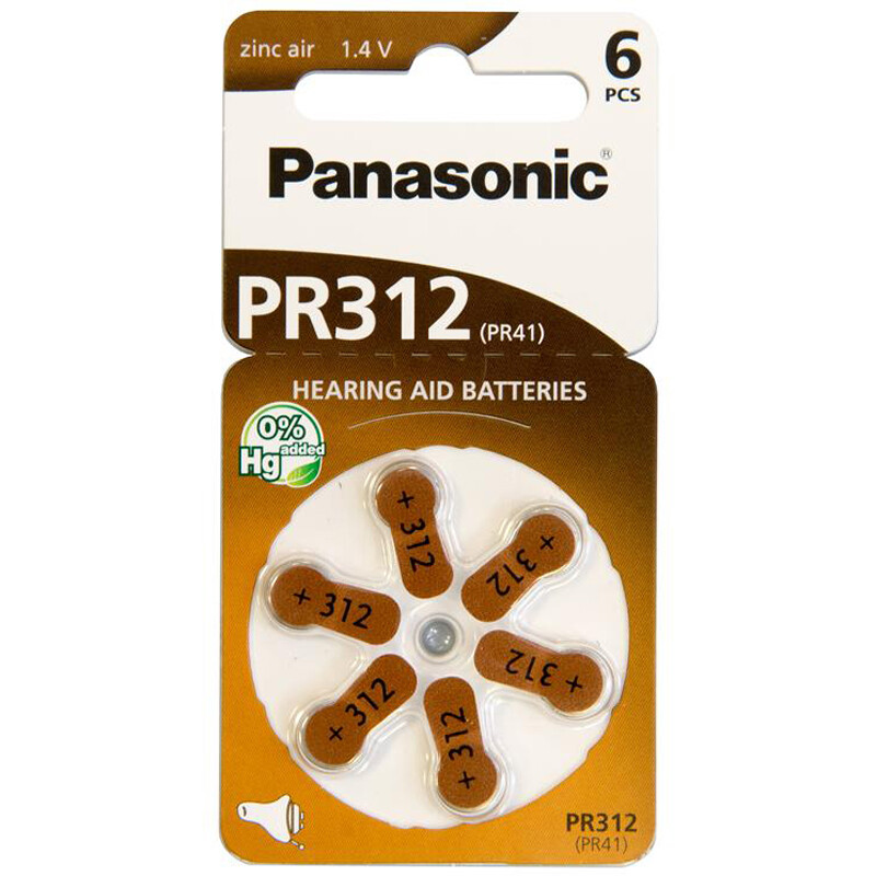 Батарейка Panasonic PR-312 BL 6 шт